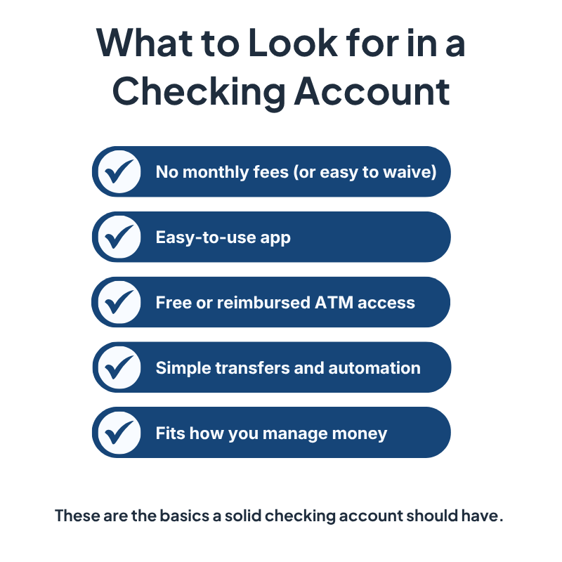 What to Look for in a Checking Account